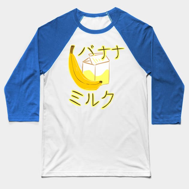 Banana Milk Baseball T-Shirt by sky665